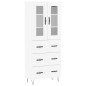 vidaXL Aparador alto madera contrachapada blanco brillo 69,5x34x180 cm vidaXL Aparador alto madera contrachapada blanco brillo 69,5x34x180 cm