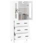 vidaXL Aparador alto madera contrachapada blanco brillo 69,5x34x180 cm vidaXL Aparador alto madera contrachapada blanco brillo 69,5x34x180 cm