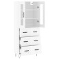 vidaXL Aparador alto madera contrachapada blanco brillo 69,5x34x180 cm vidaXL Aparador alto madera contrachapada blanco brillo 69,5x34x180 cm