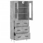 vidaXL Aparador alto madera contrachapada gris hormigón 69,5x34x180 cm vidaXL Aparador alto madera contrachapada gris hormigón 69,5x34x180 cm