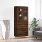 vidaXL Aparador alto madera contrachapada marrón roble 69,5x34x180 cm vidaXL Aparador alto madera contrachapada marrón roble 69,5x34x180 cm