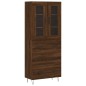 vidaXL Aparador alto madera contrachapada marrón roble 69,5x34x180 cm vidaXL Aparador alto madera contrachapada marrón roble 69,5x34x180 cm