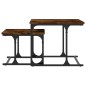 vidaXL Mesa de centro apilable 2 pzas madera ingeniería roble ahumado vidaXL Mesa de centro apilable 2 pzas madera ingeniería roble ahumado
