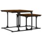 vidaXL Mesa de centro apilable 2 pzas madera ingeniería roble ahumado vidaXL Mesa de centro apilable 2 pzas madera ingeniería roble ahumado