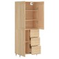 vidaXL Aparador alto madera contrachapada color roble 69,5x34x180 cm vidaXL Aparador alto madera contrachapada color roble 69,5x34x180 cm