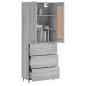 vidaXL Aparador alto madera contrachapada gris sonoma 69,5x34x180 cm vidaXL Aparador alto madera contrachapada gris sonoma 69,5x34x180 cm