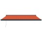 vidaXL Toldo retráctil aluminio y tela naranja y marrón 4,5x3 m vidaXL Toldo retráctil aluminio y tela naranja y marrón 4,5x3 m