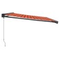 vidaXL Toldo retráctil aluminio y tela naranja y marrón 4,5x3 m vidaXL Toldo retráctil aluminio y tela naranja y marrón 4,5x3 m