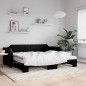 vidaXL Sofá cama nido con colchón tela negro 80x200 cm