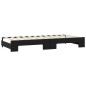 vidaXL Sofá cama nido con colchón tela negro 80x200 cm