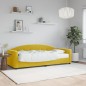 vidaXL Sofá cama con colchón terciopelo amarillo 80x200 cm vidaXL Sofá cama con colchón terciopelo amarillo 80x200 cm