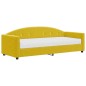vidaXL Sofá cama con colchón terciopelo amarillo 80x200 cm vidaXL Sofá cama con colchón terciopelo amarillo 80x200 cm