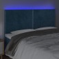 vidaXL Cabecero con luces LED terciopelo azul oscuro 180x5x118/128 cm vidaXL Cabecero con luces LED terciopelo azul oscuro 180x5x118/128 cm