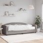 vidaXL Sofá cama con colchón tela gris taupe 100x200 cm