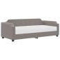 vidaXL Sofá cama con colchón tela gris taupe 80x200 cm
