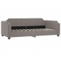 vidaXL Sofá cama con colchón tela gris taupe 80x200 cm