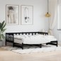 vidaXL Sofá cama nido madera maciza de pino negro 90x190 cm