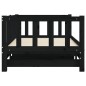 vidaXL Sofá cama nido madera maciza de pino negro 90x190 cm