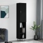 vidaXL Aparador de madera contrachapada negro 34,5x34x180 cm vidaXL Aparador de madera contrachapada negro 34,5x34x180 cm