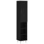vidaXL Aparador de madera contrachapada negro 34,5x34x180 cm vidaXL Aparador de madera contrachapada negro 34,5x34x180 cm