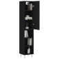 vidaXL Aparador de madera contrachapada negro 34,5x34x180 cm vidaXL Aparador de madera contrachapada negro 34,5x34x180 cm