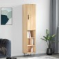 vidaXL Aparador de madera contrachapada roble Sonoma 34,5x34x180 cm vidaXL Aparador de madera contrachapada roble Sonoma 34,5x34x180 cm