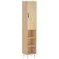 vidaXL Aparador de madera contrachapada roble Sonoma 34,5x34x180 cm vidaXL Aparador de madera contrachapada roble Sonoma 34,5x34x180 cm