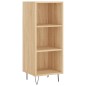 vidaXL Aparador de madera contrachapada roble Sonoma 34,5x34x180 cm vidaXL Aparador de madera contrachapada roble Sonoma 34,5x34x180 cm