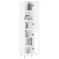 vidaXL Aparador alto madera contrachapada blanco 34,5x34x180 cm vidaXL Aparador alto madera contrachapada blanco 34,5x34x180 cm