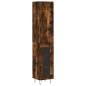 vidaXL Aparador de madera contrachapada roble ahumado 34,5x34x180 cm vidaXL Aparador de madera contrachapada roble ahumado 34,5x34x180 cm