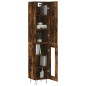 vidaXL Aparador de madera contrachapada roble ahumado 34,5x34x180 cm vidaXL Aparador de madera contrachapada roble ahumado 34,5x34x180 cm