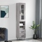 vidaXL Aparador alto madera contrachapada gris Sonoma 34,5x34x180 cm vidaXL Aparador alto madera contrachapada gris Sonoma 34,5x34x180 cm