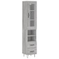 vidaXL Aparador alto madera contrachapada gris Sonoma 34,5x34x180 cm vidaXL Aparador alto madera contrachapada gris Sonoma 34,5x34x180 cm