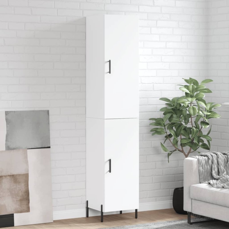 vidaXL Aparador alto madera contrachapada blanco 34,5x34x180 cm vidaXL Aparador alto madera contrachapada blanco 34,5x34x180 cm