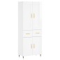 vidaXL Aparador alto madera contrachapada blanco brillo 69,5x34x180 cm vidaXL Aparador alto madera contrachapada blanco brillo 69,5x34x180 cm