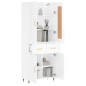 vidaXL Aparador alto madera contrachapada blanco brillo 69,5x34x180 cm vidaXL Aparador alto madera contrachapada blanco brillo 69,5x34x180 cm