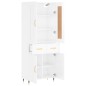 vidaXL Aparador alto madera contrachapada blanco brillo 69,5x34x180 cm vidaXL Aparador alto madera contrachapada blanco brillo 69,5x34x180 cm
