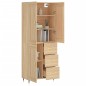 vidaXL Aparador alto madera contrachapada color roble 69,5x34x180 cm vidaXL Aparador alto madera contrachapada color roble 69,5x34x180 cm