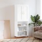 vidaXL Aparador alto madera contrachapada blanco 69,5x34x180 cm vidaXL Aparador alto madera contrachapada blanco 69,5x34x180 cm