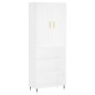vidaXL Aparador alto madera contrachapada blanco 69,5x34x180 cm vidaXL Aparador alto madera contrachapada blanco 69,5x34x180 cm