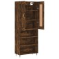 vidaXL Aparador alto madera contrachapada roble ahumado 69,5x34x180 cm vidaXL Aparador alto madera contrachapada roble ahumado 69,5x34x180 cm