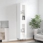 vidaXL Aparador alto madera contrachapada blanco brillo 34,5x34x180 cm vidaXL Aparador alto madera contrachapada blanco brillo 34,5x34x180 cm