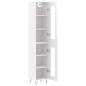 vidaXL Aparador alto madera contrachapada blanco brillo 34,5x34x180 cm vidaXL Aparador alto madera contrachapada blanco brillo 34,5x34x180 cm