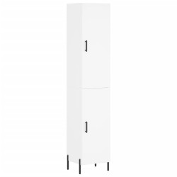 vidaXL Aparador alto madera contrachapada blanco 34,5x34x180 cm