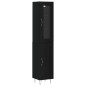 vidaXL Aparador de madera contrachapada negro 34,5x34x180 cm vidaXL Aparador de madera contrachapada negro 34,5x34x180 cm