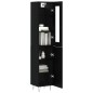 vidaXL Aparador de madera contrachapada negro 34,5x34x180 cm vidaXL Aparador de madera contrachapada negro 34,5x34x180 cm