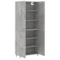 vidaXL Aparador alto madera contrachapada gris hormigón 69,5x34x180 cm