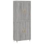 vidaXL Aparador alto madera contrachapada gris sonoma 69,5x34x180 cm vidaXL Aparador alto madera contrachapada gris sonoma 69,5x34x180 cm