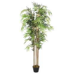 vidaXL Árbol de bambú artificial con 1650 hojas verde 180 cm