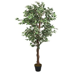 vidaXL Árbol ficus artificial con 756 hojas verde 150 cm